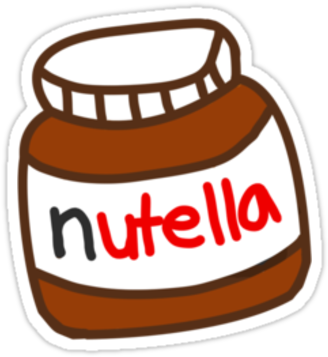 "cute Tumblr Nutella Pattern" Stickers By Deathspell - "cute Tumblr Nutella Pattern" Stickers By Deathspell (375x360)