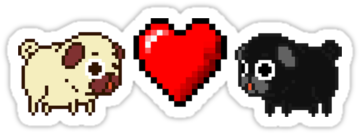 "maya And Edgar " Stickers By Tanukikitsune - Zazzle Bisexuelles Pixel-herz Hülle Fürs Iphone 5 (375x360)