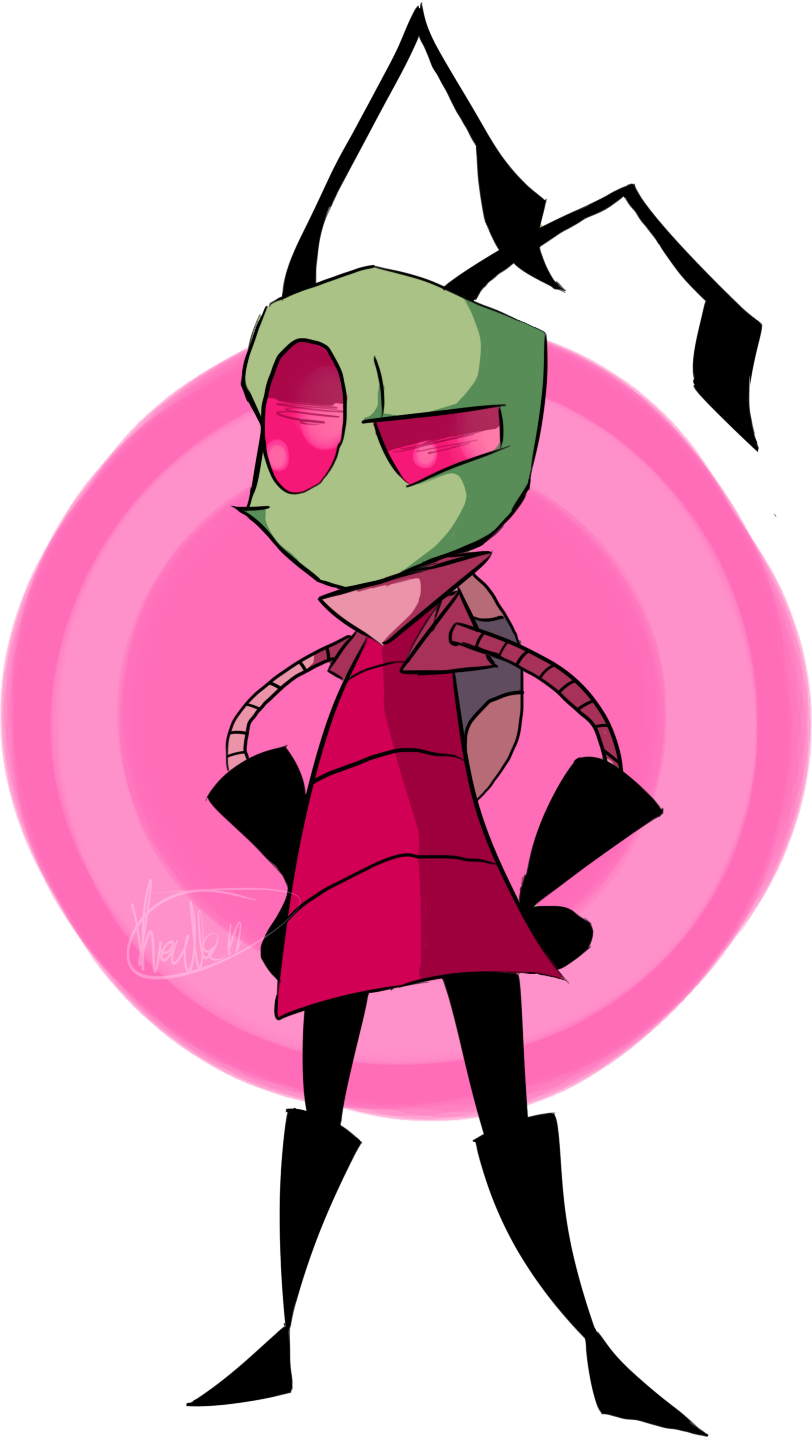 Invader Zim Zim Digital Art Stickers Redbubble Sticker - Cartoon (812x1440)
