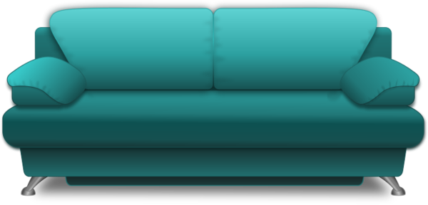 Sofa Clipart - Couch Clipart (600x288)