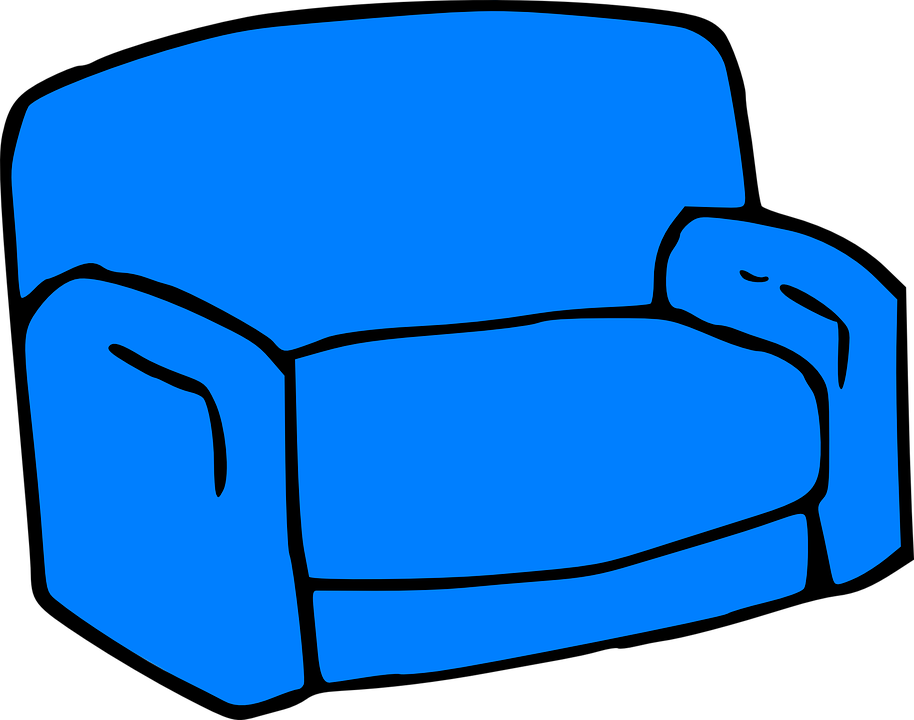 Drawn Couch Clip Art - Cartoon Picture Of A Couch (914x720)