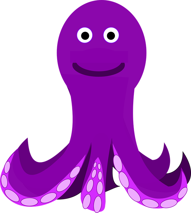 Couch Cliparts 11, - Purple Octopus Clipart (648x720)