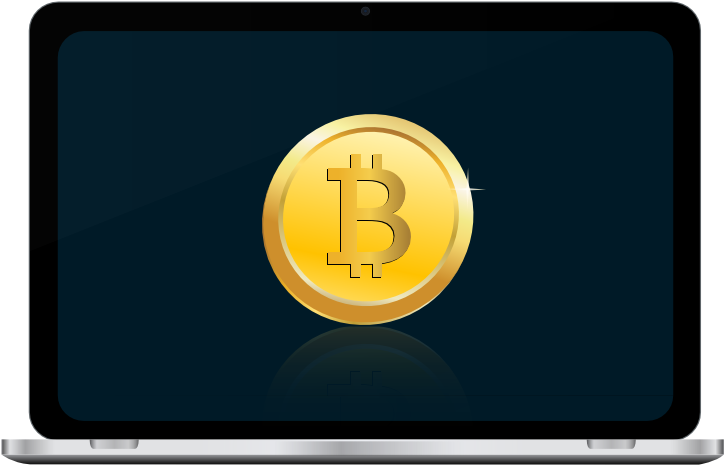 Bitcoin In Laptop Screen - Coin (800x800)