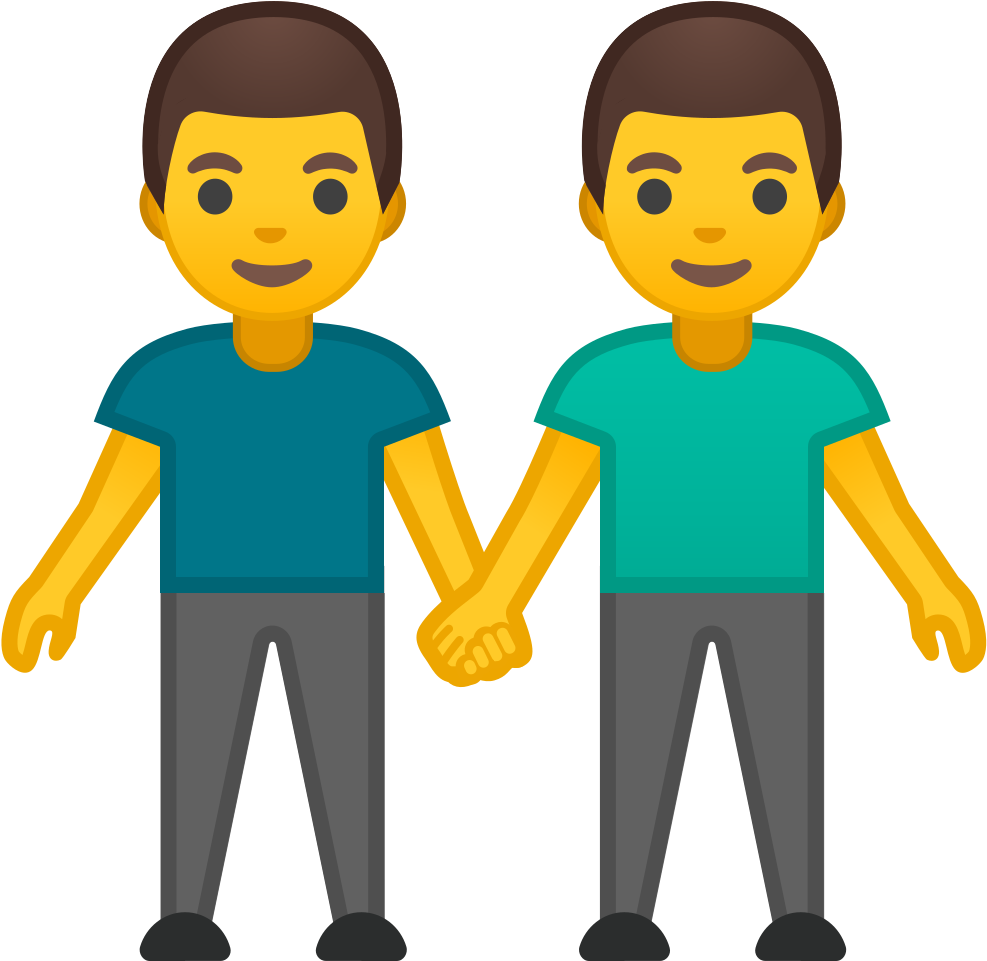 Two Men Holding Hands Icon Noto Emoji People Family - Two Boys Holding Hand Emoji (1024x1024)
