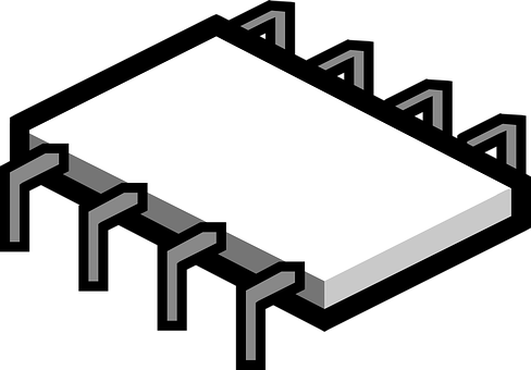 Microchip Component Computer Chip Processo - Microchip Draw (488x340)