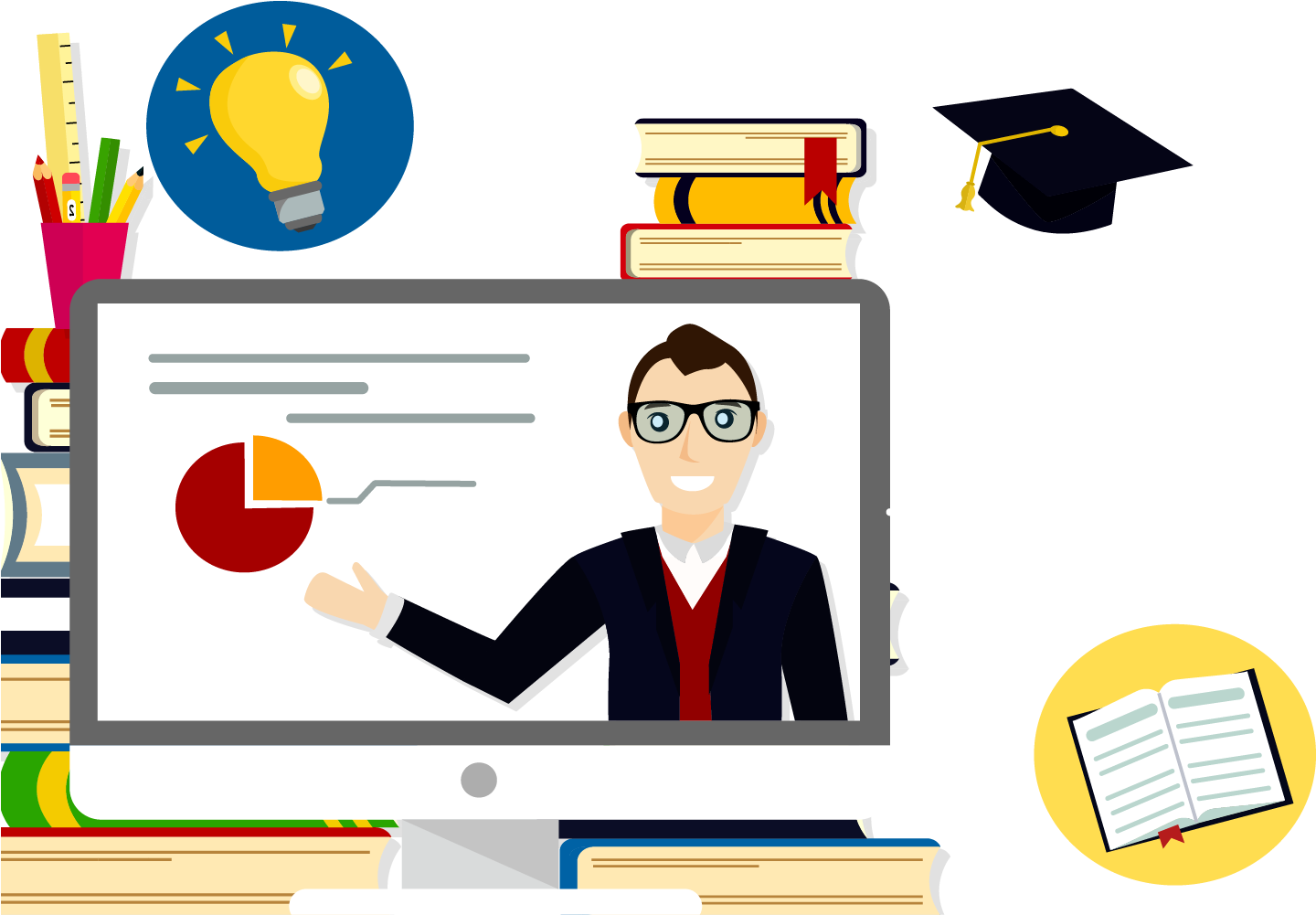Course Clipart Ict - Data Scientist Clipart Png (1796x1046)