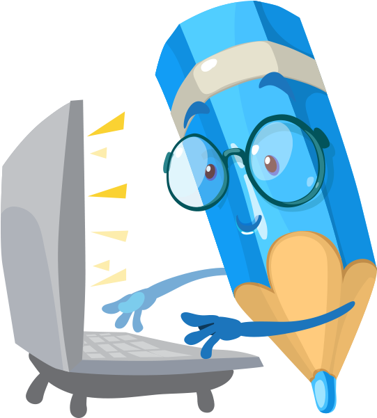 Clipart Bilgisayar Kullanan Kalem - Clipart Bilgisayar (604x600)