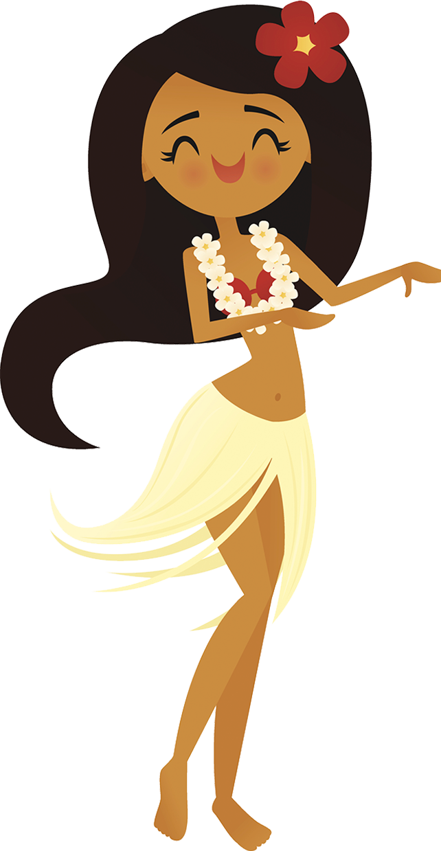 Ukulele Hula Dance Illustration - Ukulele Hula Dance Illustration (642x1239)