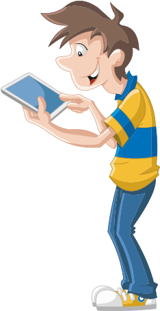 Clipart Bilgisayar Kullanan Erkek - Vector Graphics (378x452)