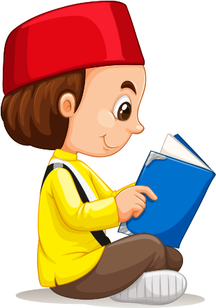 Clipart Oturarak Bilgisayar Çalışan Kız Çocuğu - Muslim Boy Clipart (540x494)