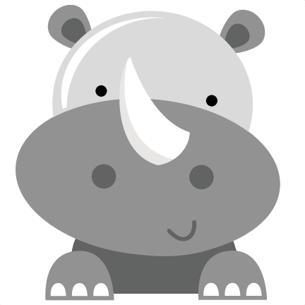 Rhino Svg File For Cutting Machines Rhino Svg Cut File - Rhino Face Clipart (432x432)