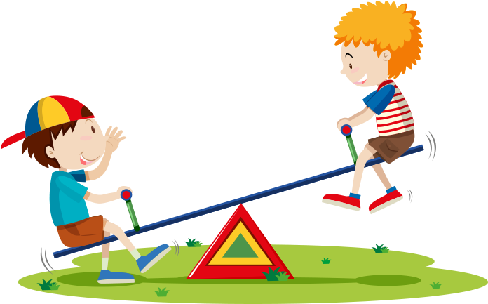 Clipart Tahteravalliye Binen Çocuklar - Monkeys On A See Saw (722x530)
