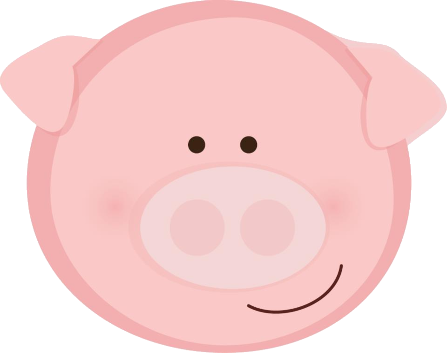 Animal Faces - Baby Pig Face Clipart (900x710)