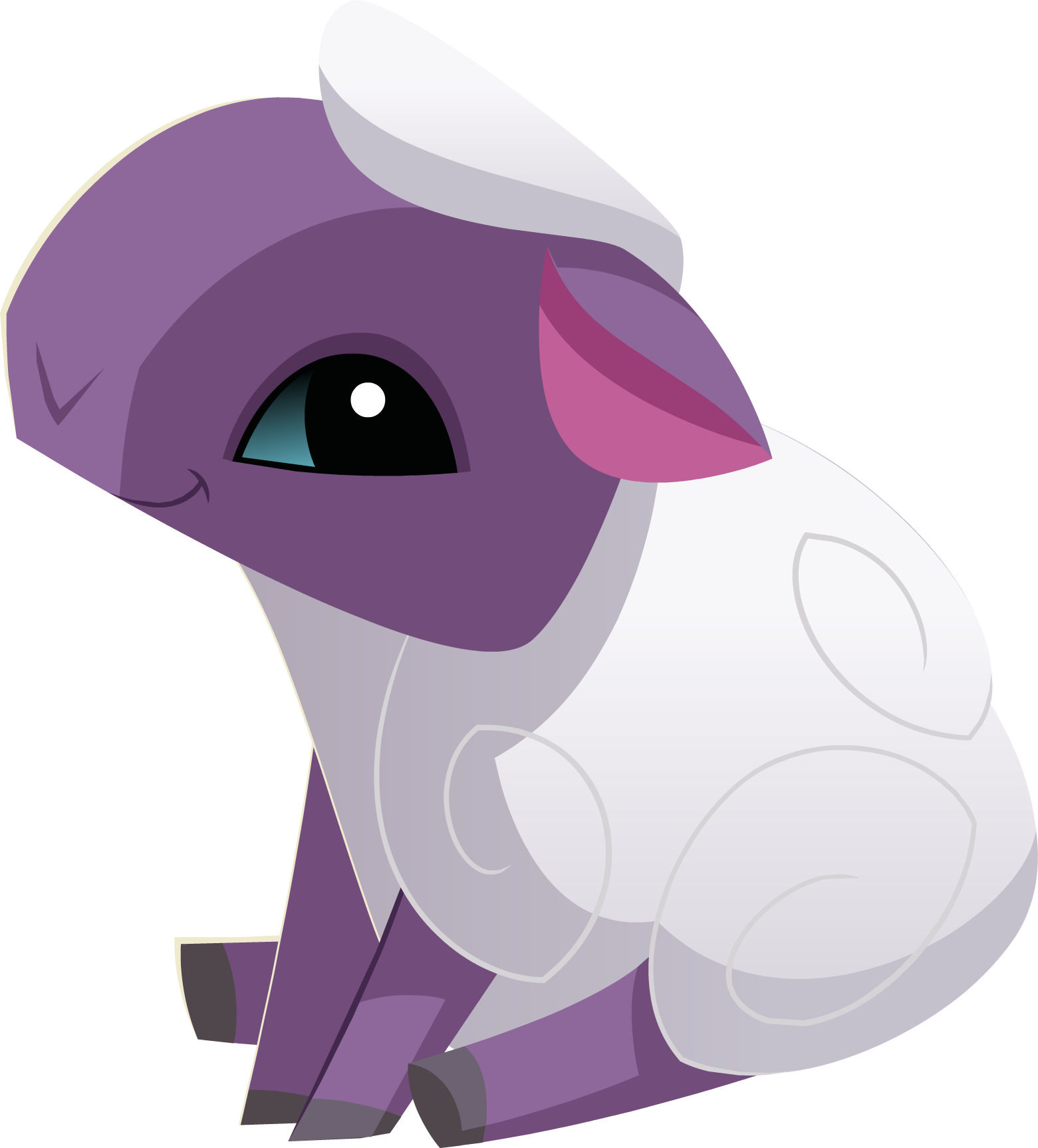 Sheep Sitting - Animal Jam Sheep Transparent (1561x1726)