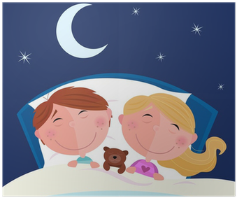 Niño Y Niña Durmiendo Y Soñando En La Cama • Pixers® - Amelie Und Amos Sollen Schlafen: Geschichten Für Die (400x400)