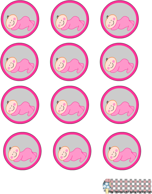 Toppers, Stickers O Etiquetas Para Imprimir Gratis - Imagenes Para Imprimir De Baby Shower (612x792)