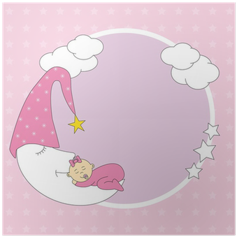 Póster Marco Niña Durmiendo Encima De La Luna • Pixers® - اسم سيلا (400x400)