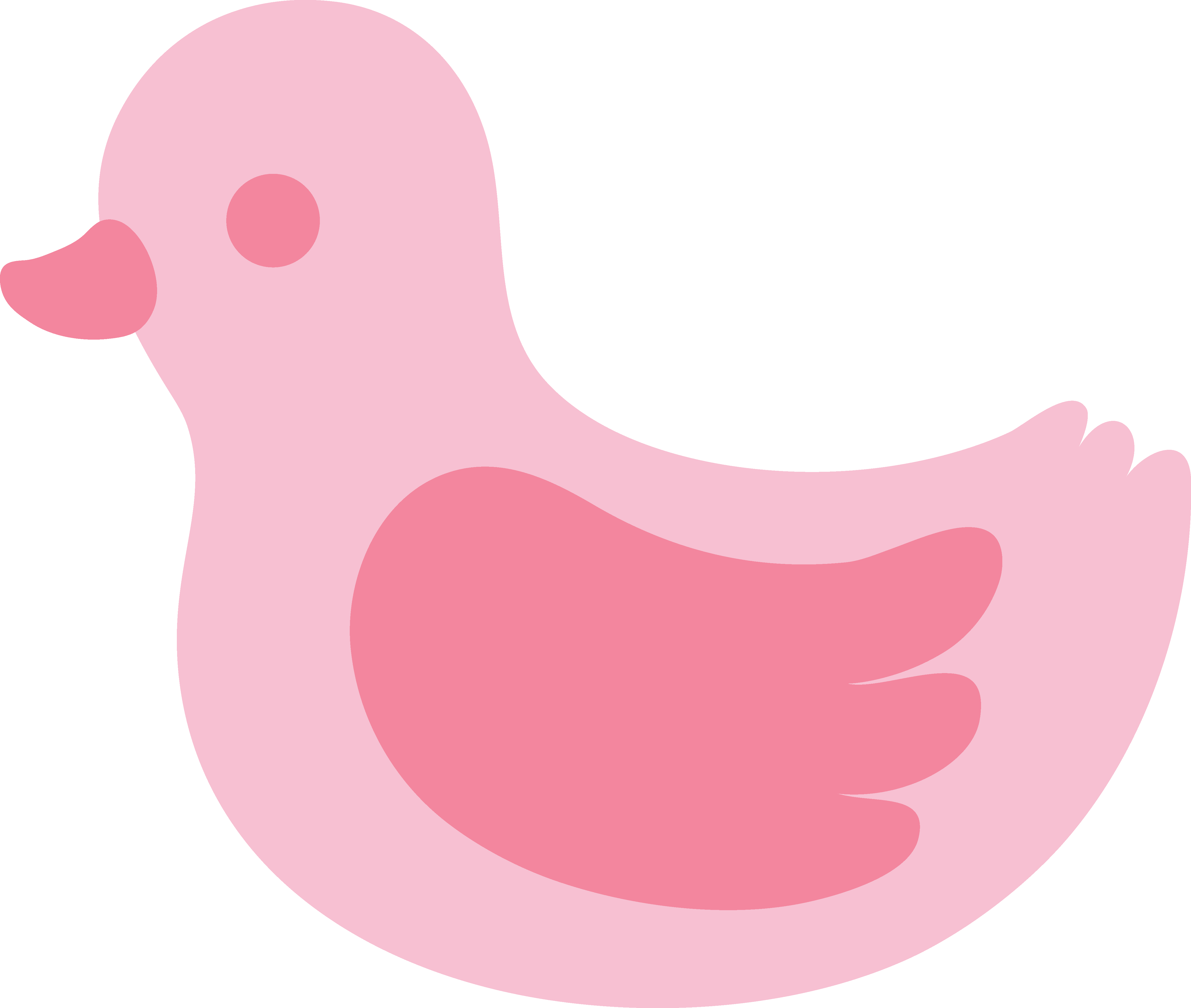 Duck Clipart Baby Animal - Pink Duck Clip Art (4822x4081)