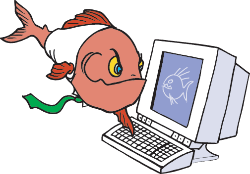 Fish With Computer - Computer (504x352)