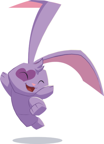 Bunny Purple Heart - Bunny From Animal Jam (345x479)