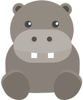 Friends From The Farm, Jungle, And Ocean Messages Sticker-3 - Hippo Icon Png (350x350)
