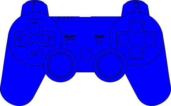 Ps3 Controller Blue Clip Art - Ps3 Controller (600x372)