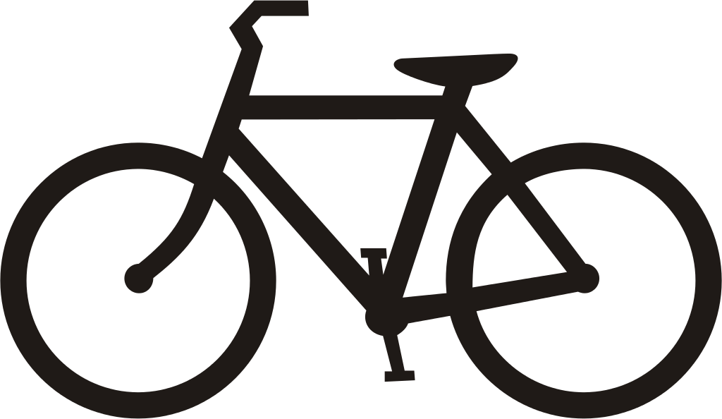 Bike Clipart - Bike Silhouette Clipart (2000x1161)