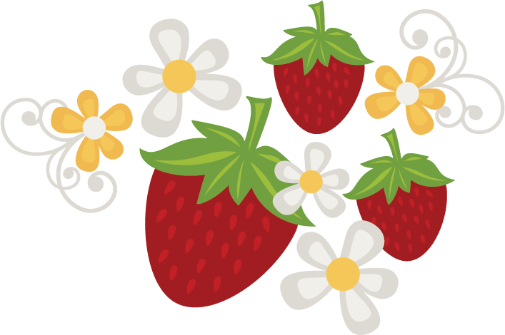 Strawberry Clipart Strawberry Flower - Scalable Vector Graphics (707x470)