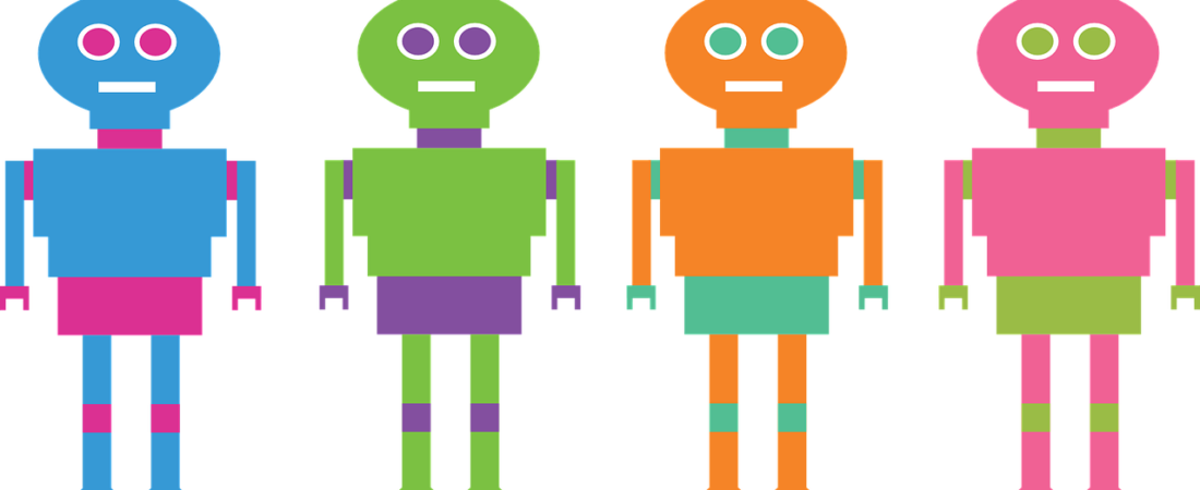 How Chatbots Make The Feedback Process Human - Robots-764951_960_720.p Stainless Steel Travel Mug (1100x450)