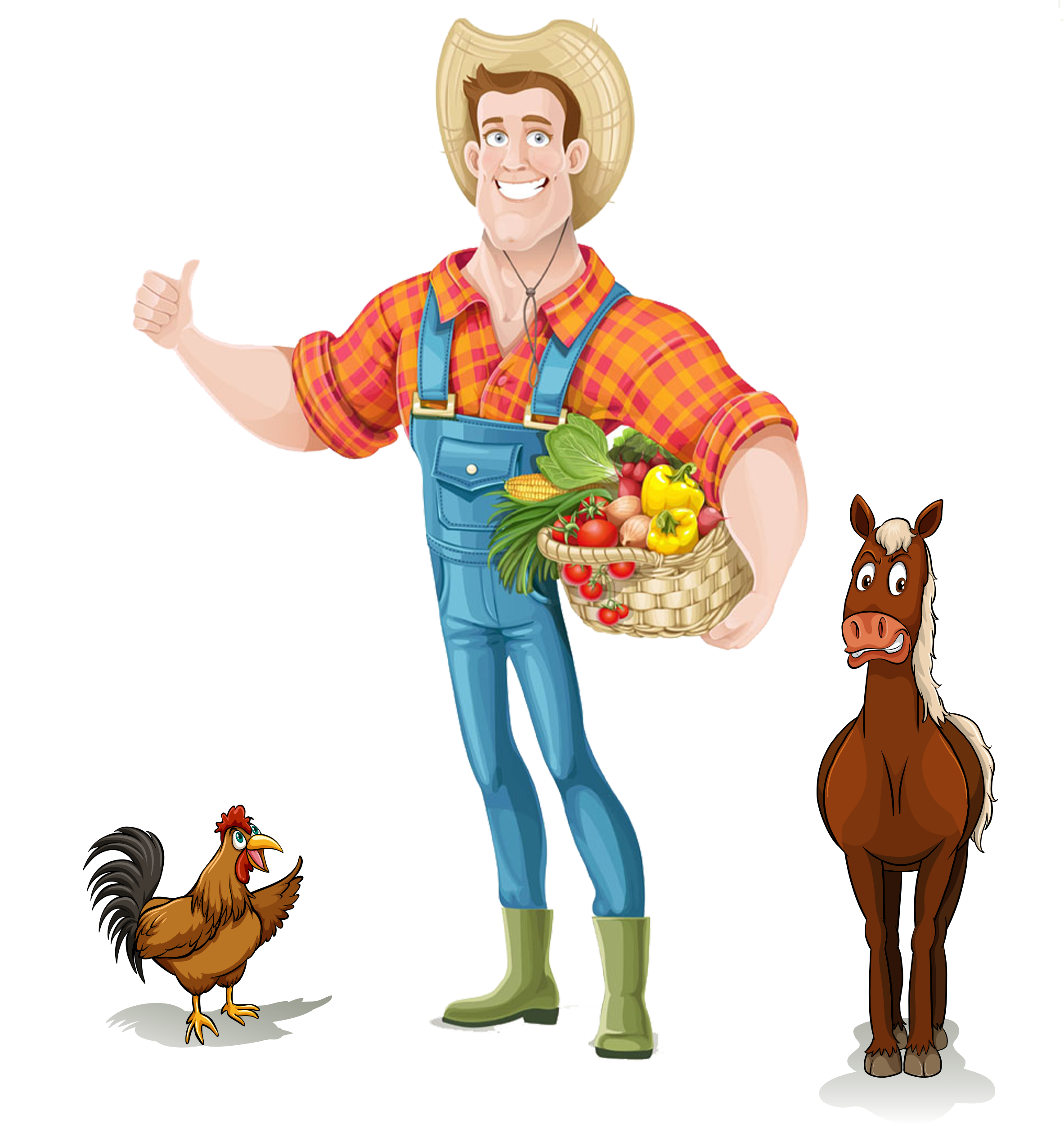 Agriculture Farmer Icon - Cartoon Farmer Transparent (2499x2670)