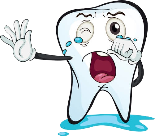 Cartoon Tooth Clip Art - Dientes Llorando (600x600)