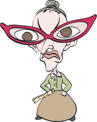 But The Substitution Part Does Mean The Same Thing - Mean Teacher Clipart (319x402)