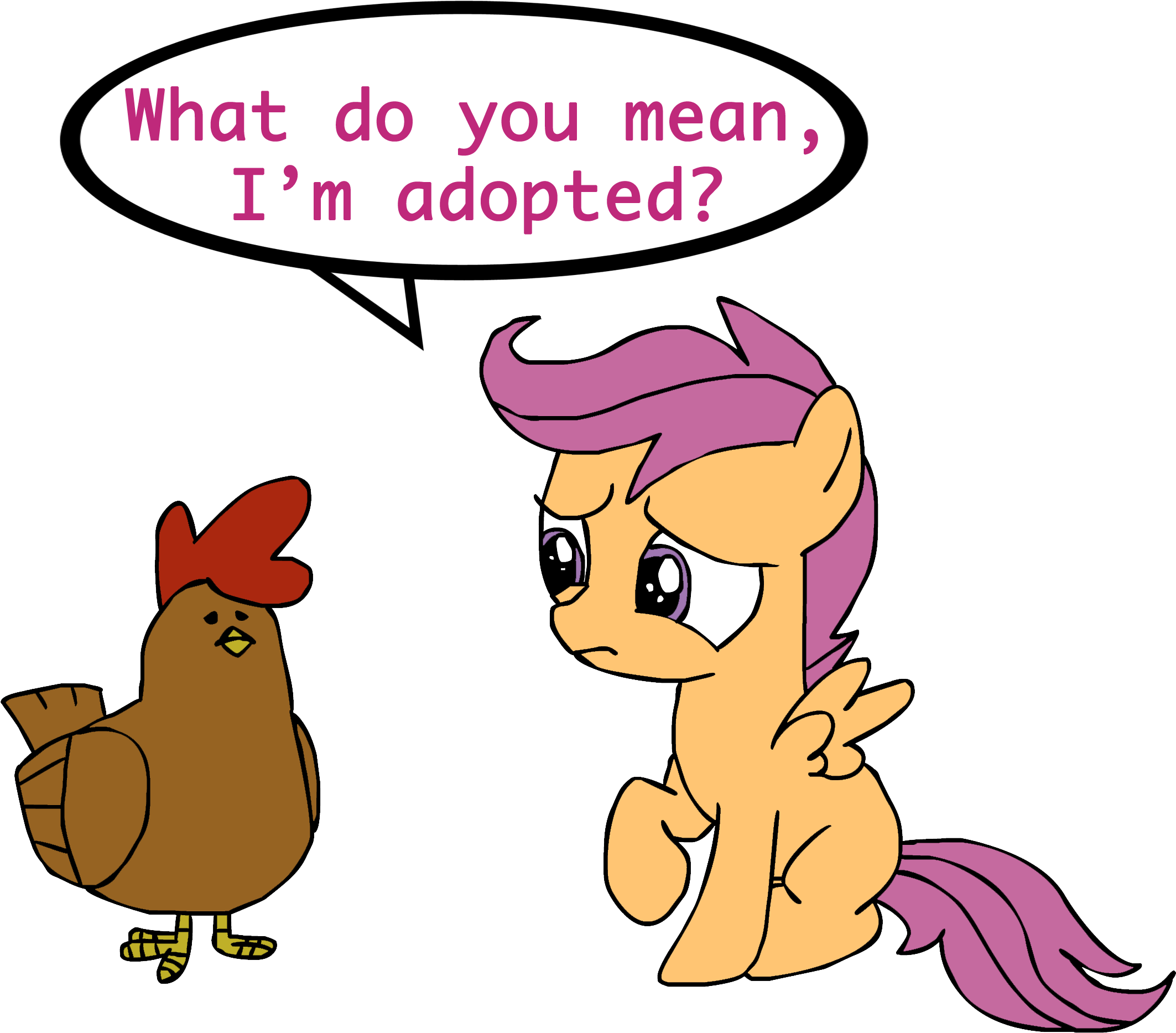 What Do You Mean, I'm Adopted - Cartoon (2200x2000)