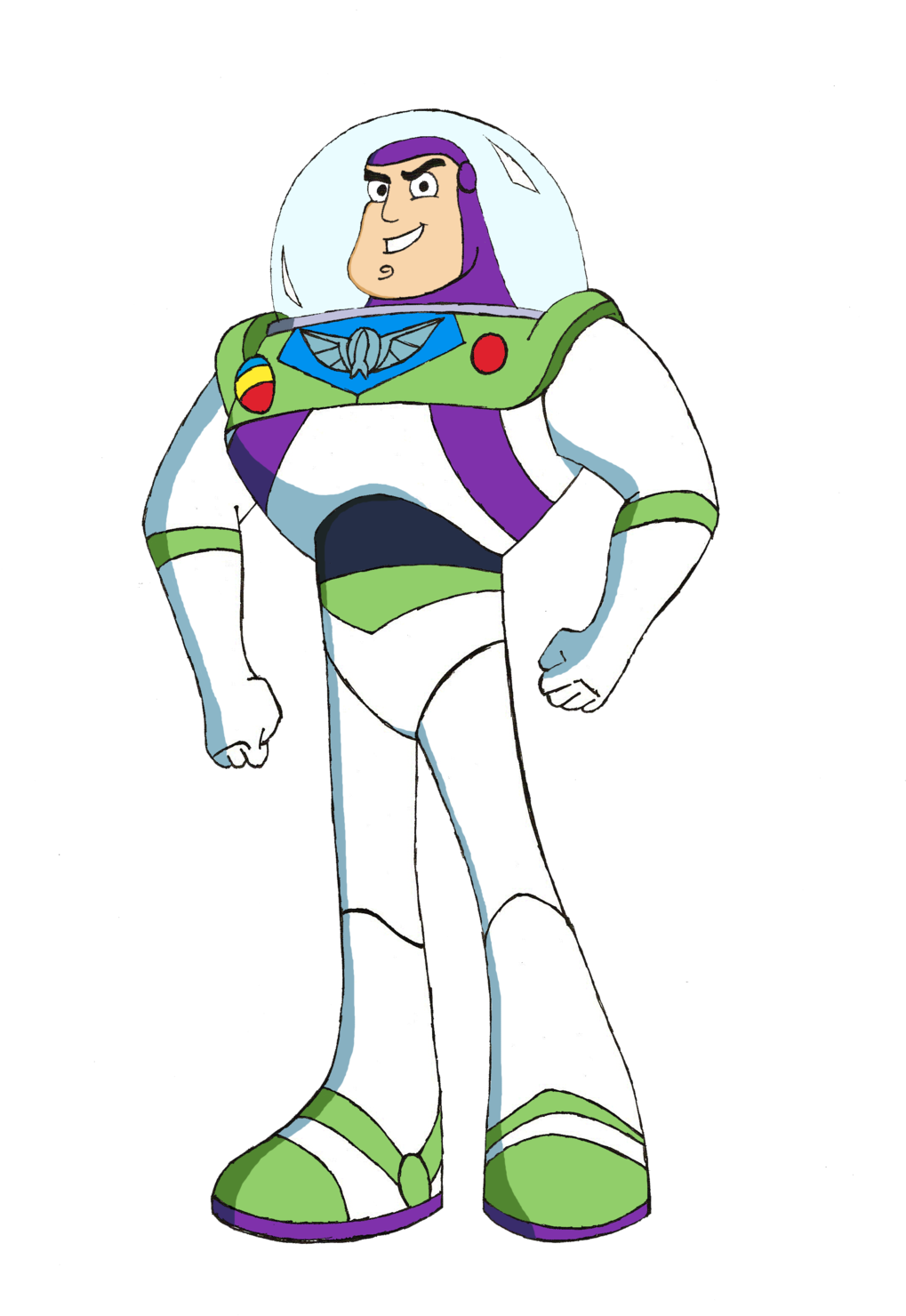 Gambar Baru Buzz Lightyear Of Star Command - Toy Story Drawing Buzz (1024x1489)