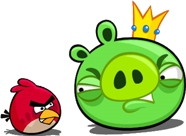 Coloring Pages Angry Birds Stella - Angry Birds And Pigs (400x307)