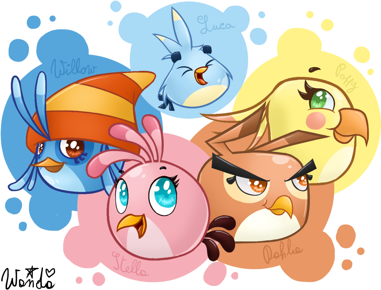 Angry Birds Stella - Stella And Friends Angry Birds (1280x980)