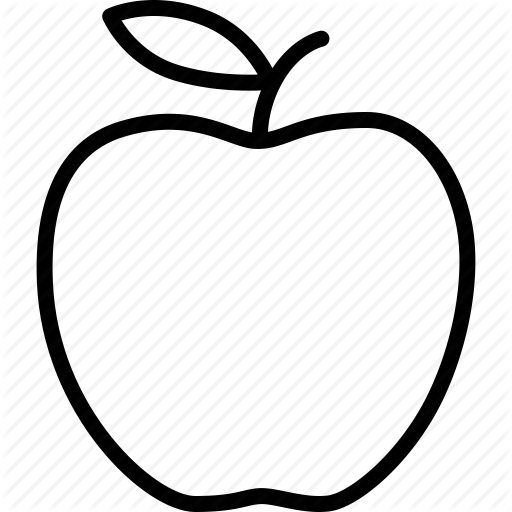 Apple, Big, Education, Food, Fruit, New York, Outline - Apple Outline Transparent Background (1024x1024)