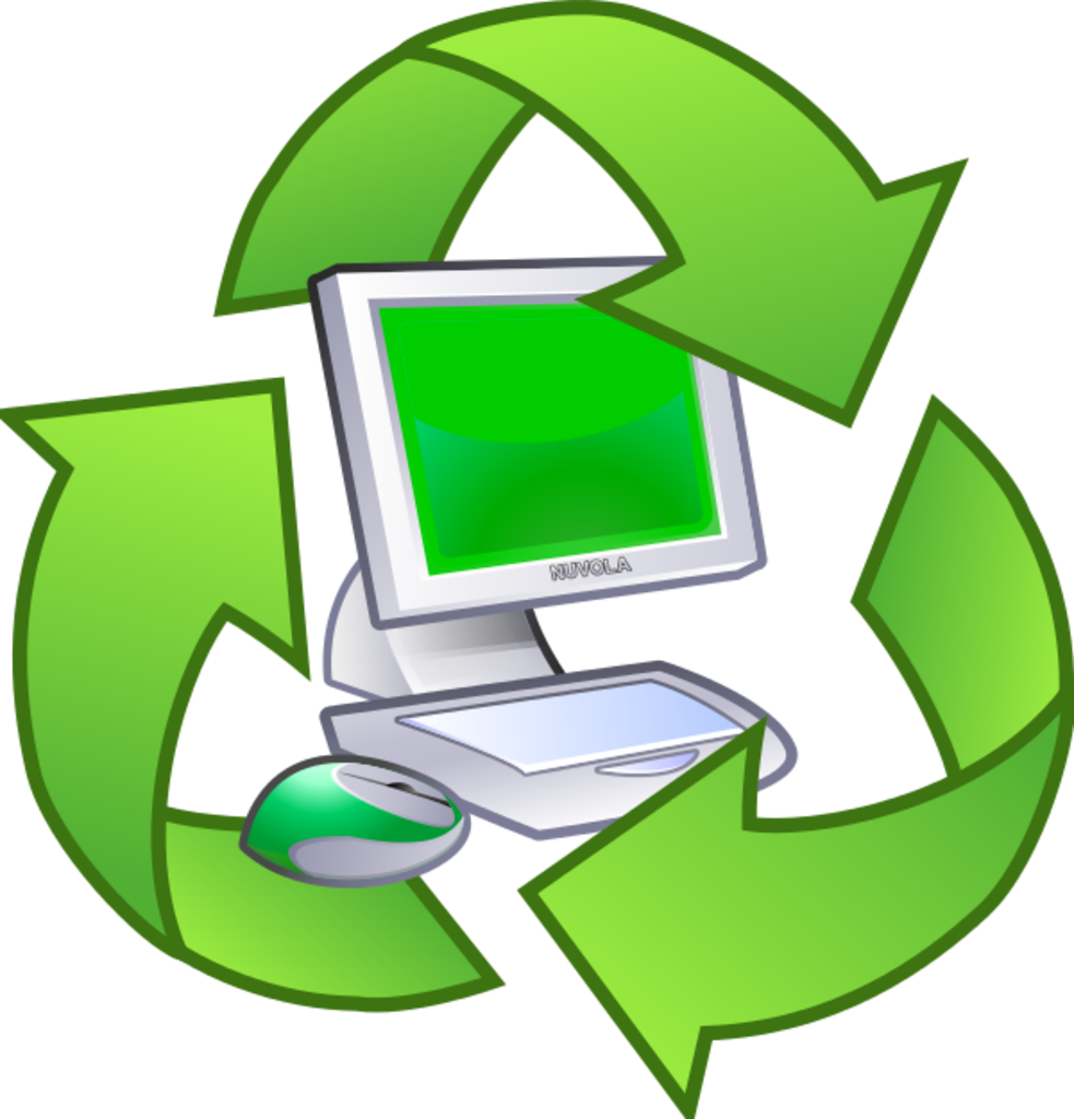Computer Disposal Clip Art - Recycle Clip Art (983x1024)