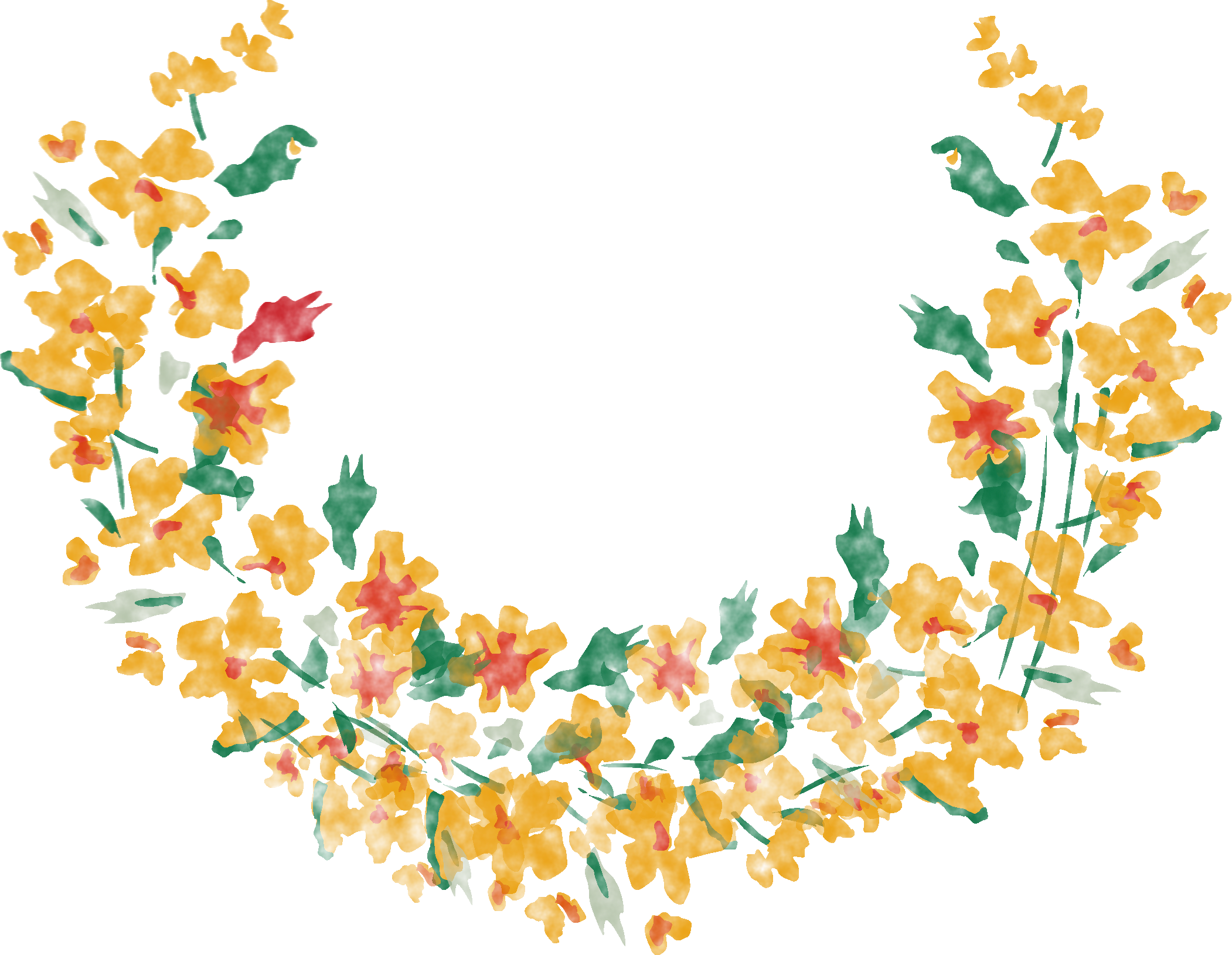 Flower Yellow Clip Art - Flower Frame Vector Png (2102x1629)