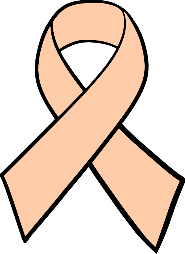 Cancer Ribbons Clip Art Many Interesting Cliparts - Breast Cancer Ribbon Drawing (637x871)