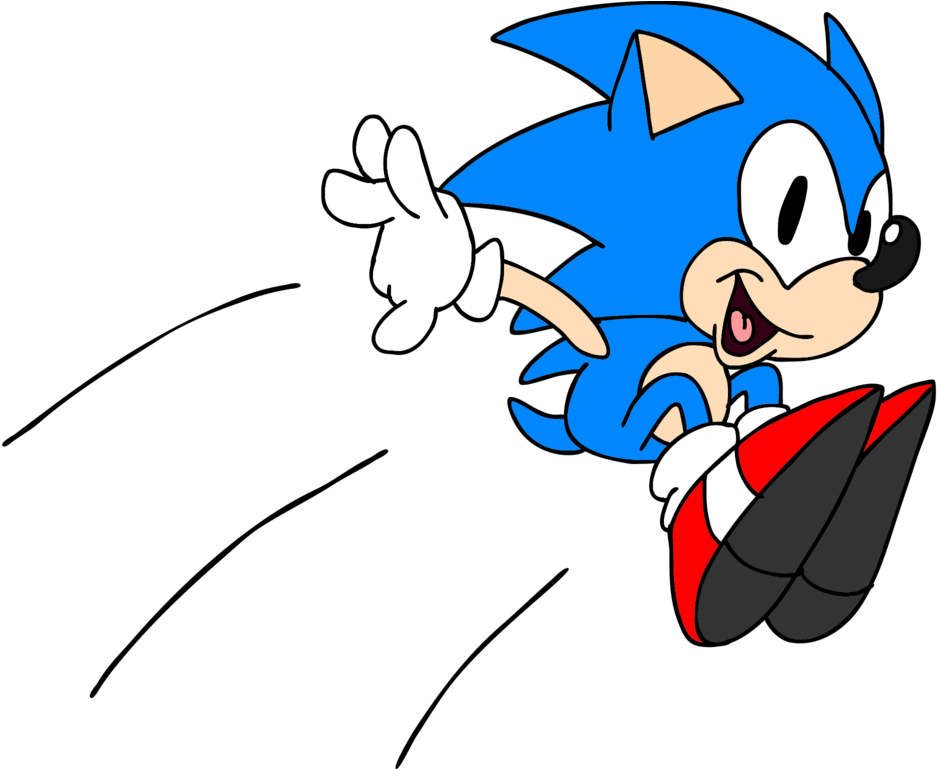 Another Radical Drawing Of Sonic By Superzachbros123 - Cartoon (1024x768)
