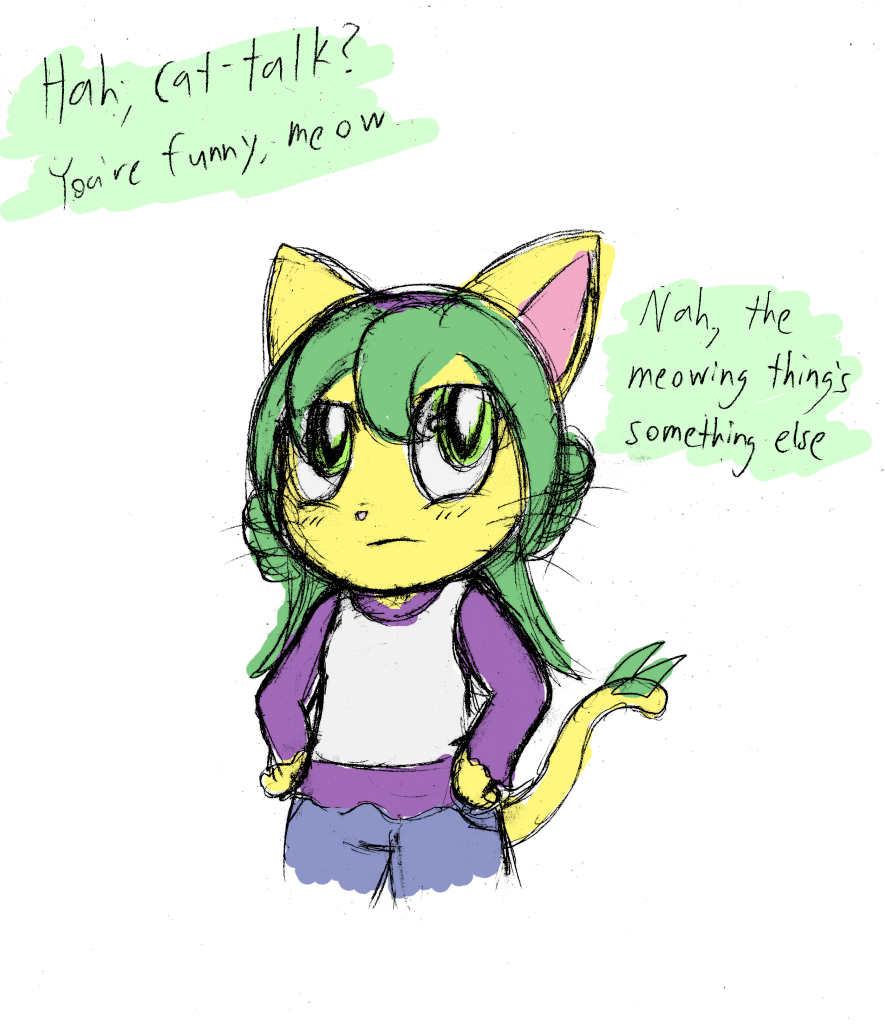 Anonymouswhy Do You Meow Occasionally Whilst Talking, - Cartoon (885x1024)