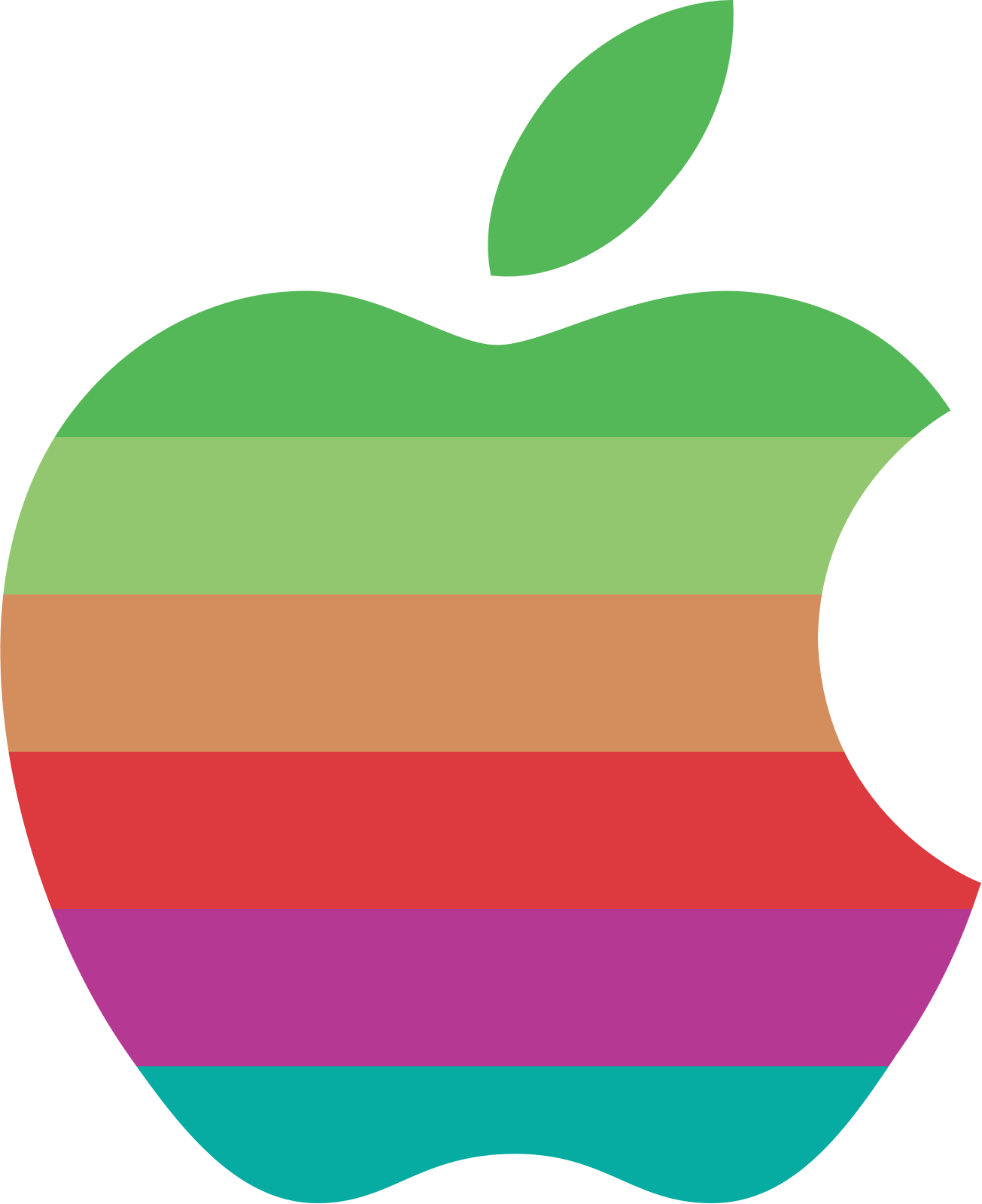 Wonderful Apple Logo Clip Art Medium Size - Old Apple Logo Transparent (1305x1600)