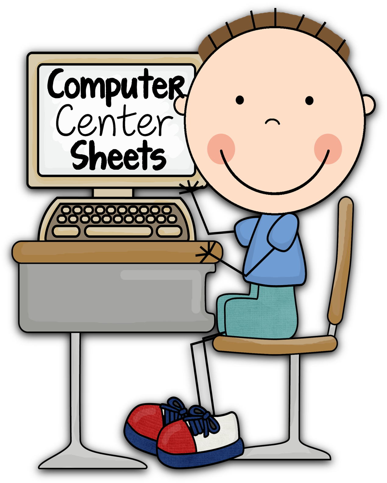 Incorporate Technology Into Math Workshop Easily - Computer In A School Clip Art (1283x1600)