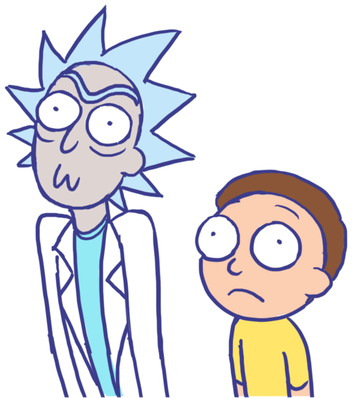 Rick And Morty By Sonicrocksmysocks - Rick Y Morty Png (600x601)