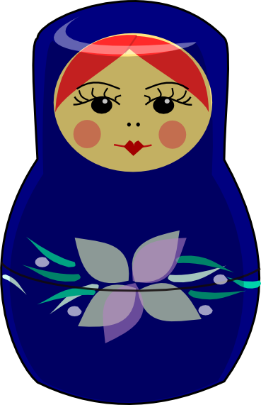 Doll Clipart Public Domain - Matryoshka Doll Clipart Transparent (369x571)