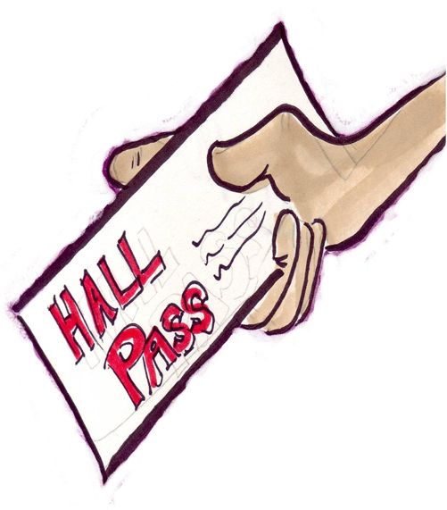 I Also Made This Hall - Hall Pass Clipart (500x768)