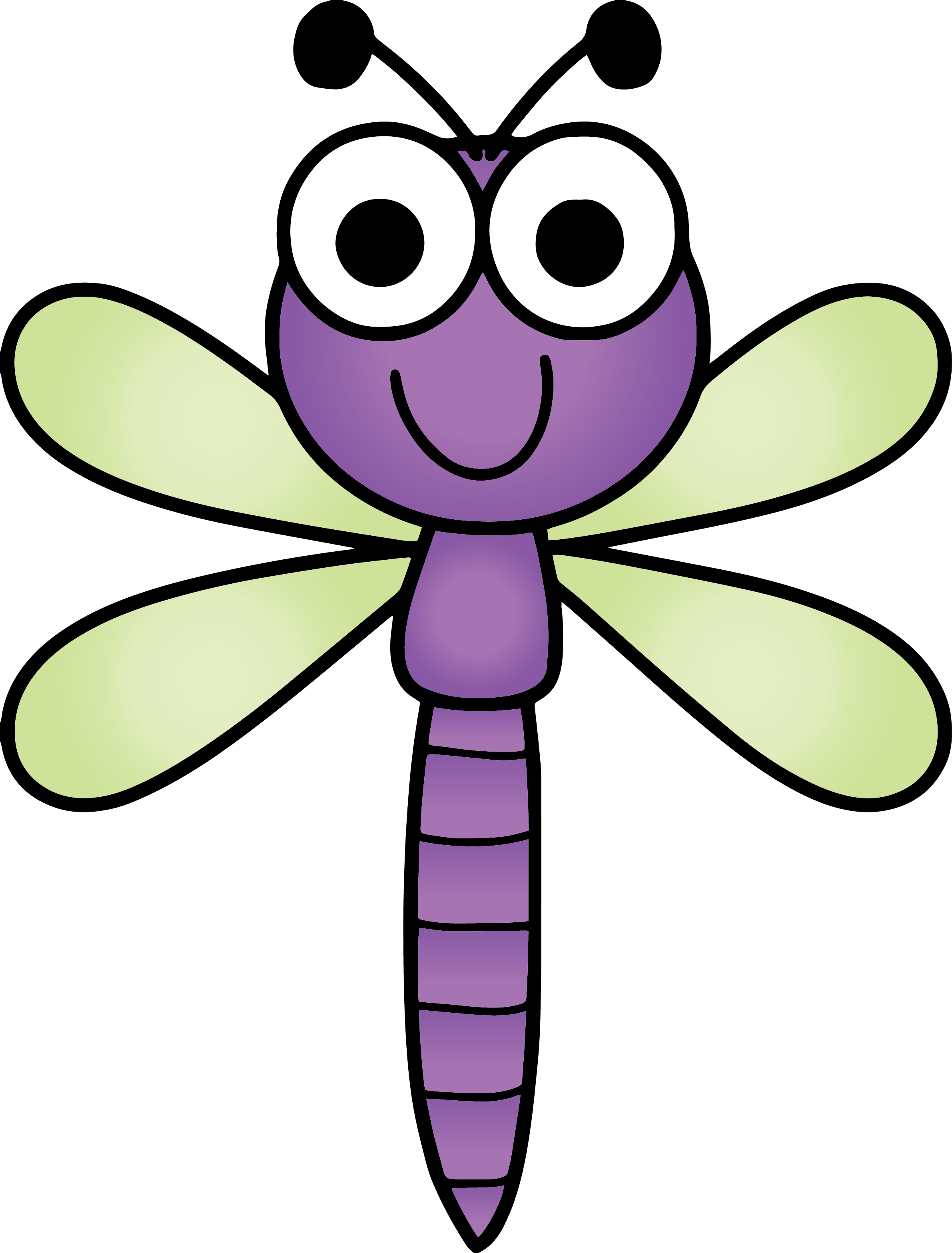 Dragonfly Cartoon - Cartoon Dragonfly (2381x3134)