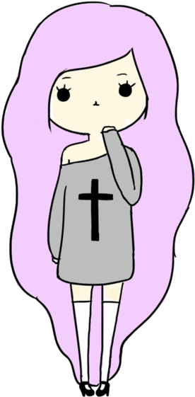 Pastel Goth Drawing - Pastel Goth Chibi (380x580)