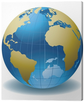 World Globe Abstract Vector Illustration Canvas Print - Iridium 300 Minute Global Prepaid Airtime Sim Card (400x400)